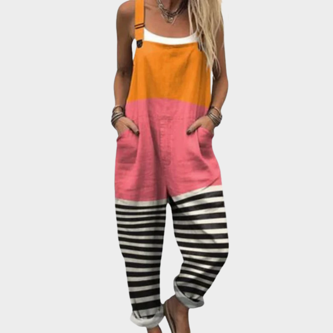 Comfortable Printed Dungarees, Multicoloured - Print 4