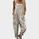 Comfortable Printed Dungarees, Grey - Print 4