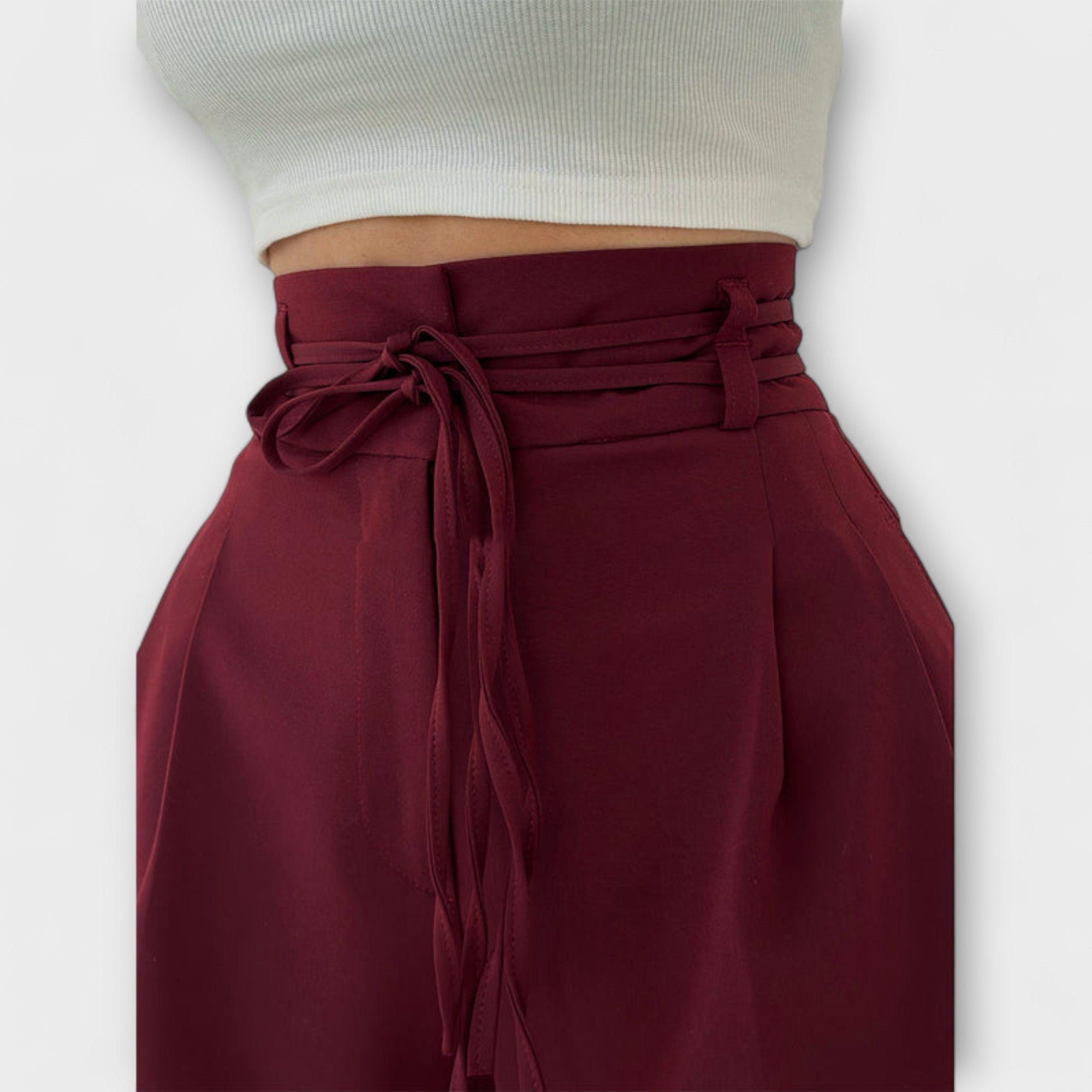Jill – Lace-Up Casual Trousers