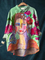 Ida | Women's Casual Blouse Featuring an Oil Painting Portrait Design
