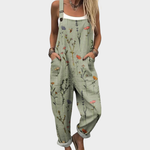 Comfortable Printed Dungarees, Green - Print 9