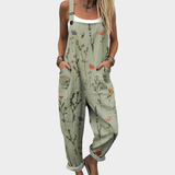 Comfortable Printed Dungarees, Green - Print 9