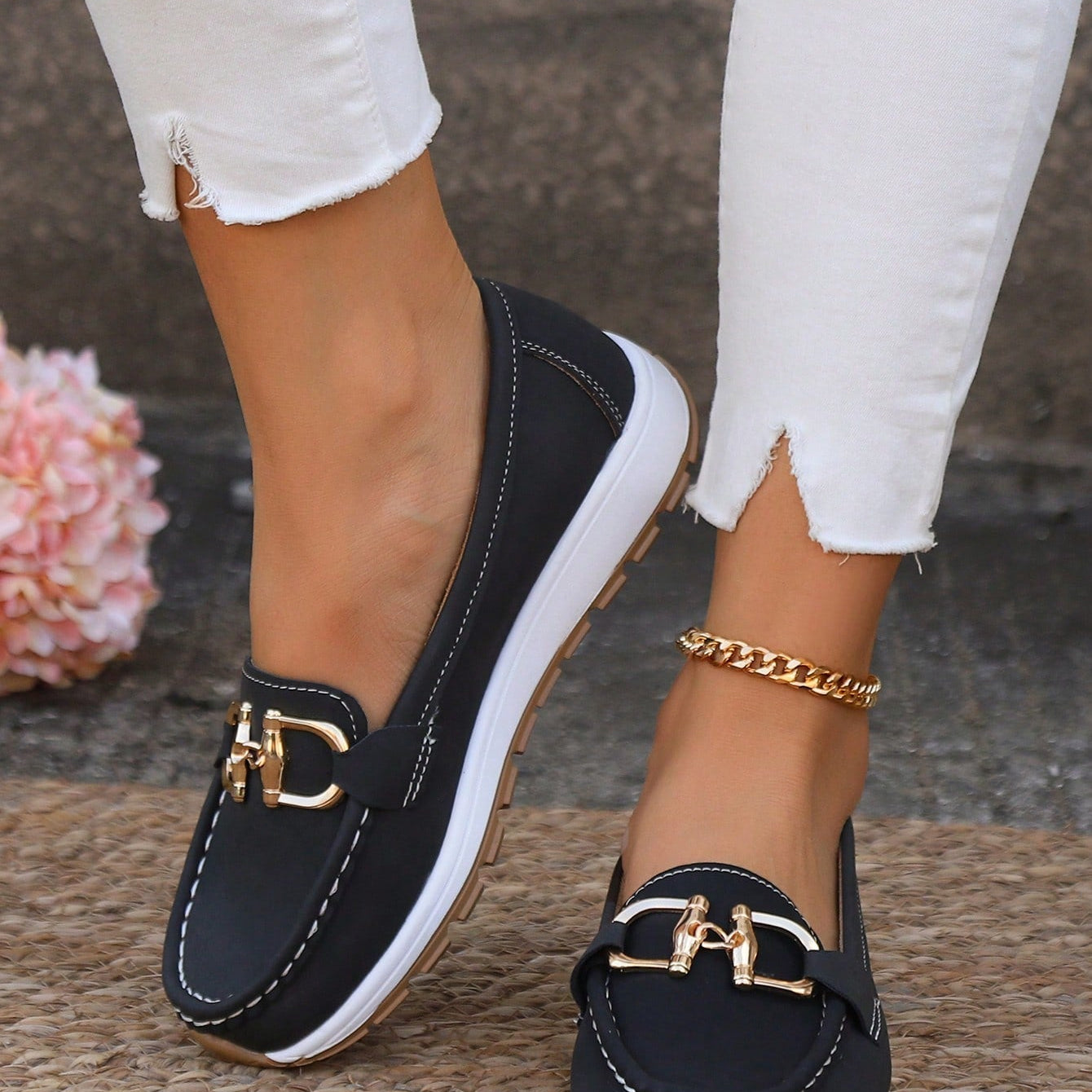 Ellie - Flat Buckle Loafers