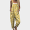 Comfortable Printed Dungarees, Yellow