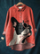 Paula | Casual Blouse Featuring Adorable French Bulldog Design