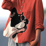 Paula | Casual Blouse Featuring Adorable French Bulldog Design