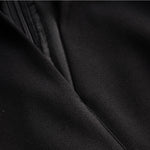 Kate | Refined black dress with belt and mandarin collar