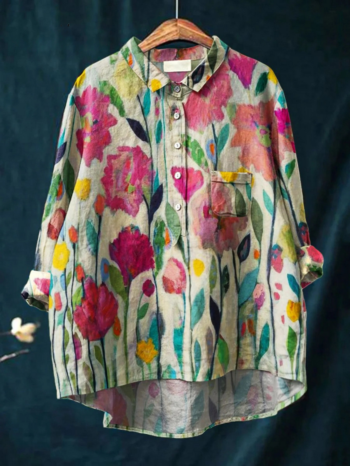 Ida | Vintage Floral Pattern Casual Women's Blouse