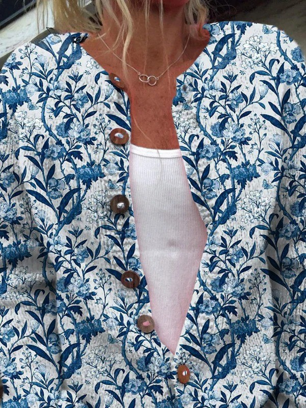 Elodie | Floral Autumn Cardigan
