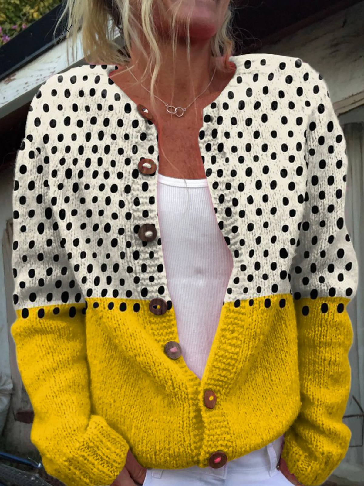 Freya | Spotted Autumn Cardigan