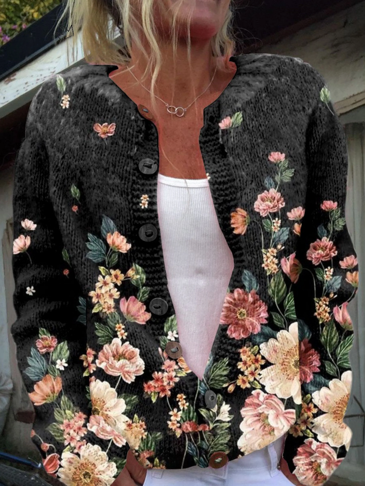 Bonnie | Floral Autumn Cardigan