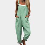 Comfortable Printed Dungarees, Green - Print 6