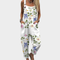 Comfortable Printed Dungarees, White