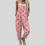 Comfortable Printed Dungarees, Pink - Print 3