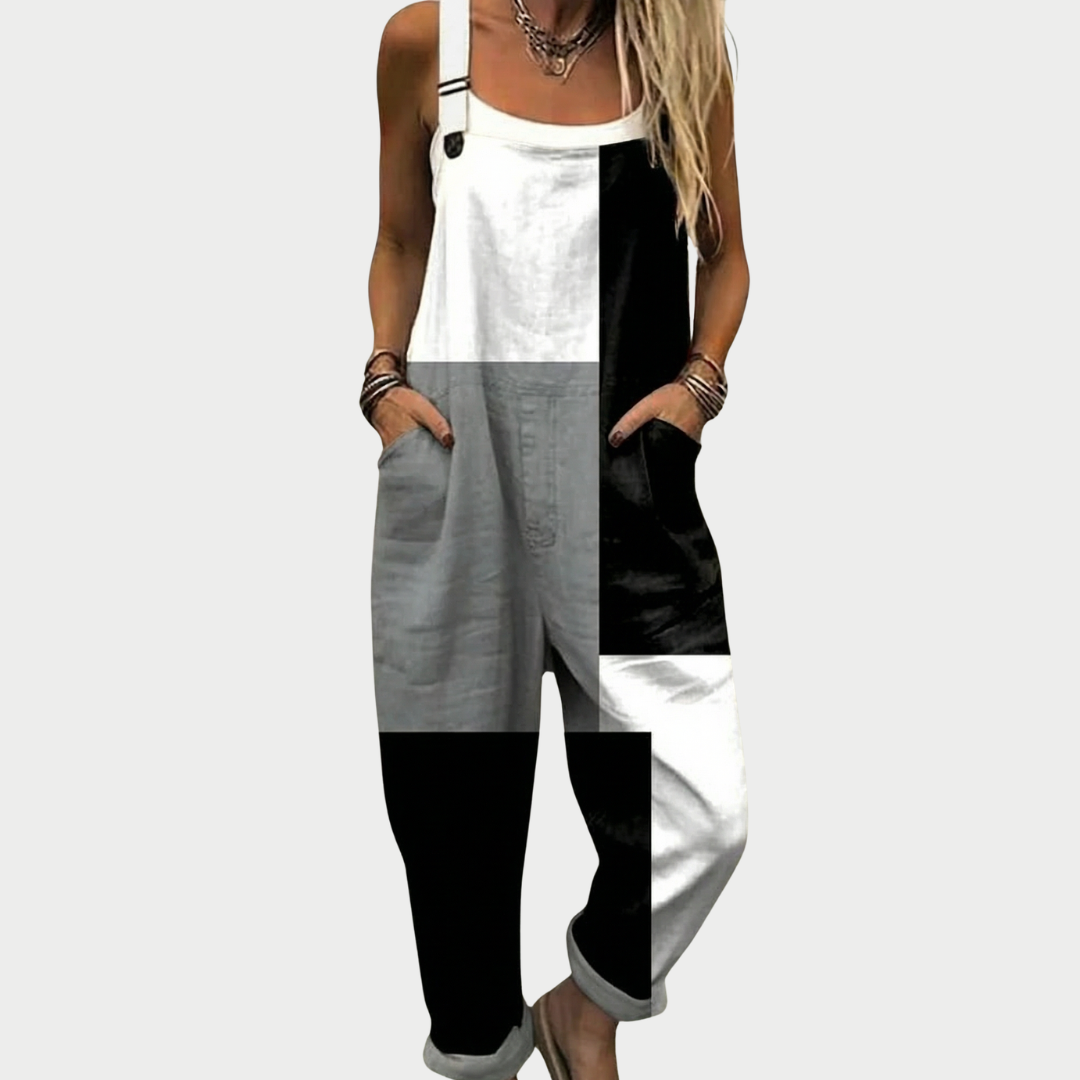Comfortable Printed Dungarees, Multicoloured - Print 5