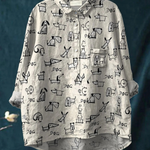 Rose | Adorable Dog Print Casual Blouse