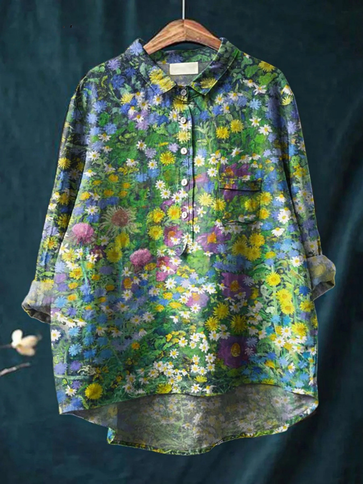 Ida | Vintage Floral Casual Blouse for Women