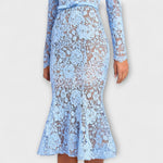 Freya – Elegant Midi Dress in Floral Lace