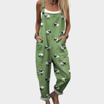 Comfortable Printed Dungarees, Green - Print 10