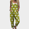 Comfortable Printed Dungarees, Green / Grey