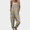 Comfortable Printed Dungarees, Green / Grey