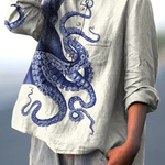 Lotte | Casual Blouse Featuring Octopus Tentacle Design
