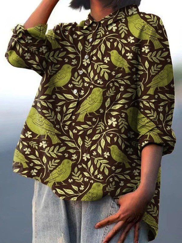Rose | Vintage-Inspired Casual Blouse with Floral Design