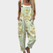 Comfortable Printed Dungarees, Green - Print 2