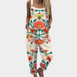 Comfortable Printed Dungarees, Multicoloured