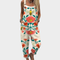 Comfortable Printed Dungarees, Multicoloured
