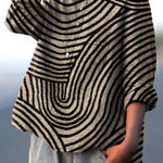 Lotte | Casual Blouse Featuring Circular Line Design