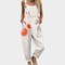 Comfortable Printed Dungarees, Grey