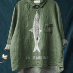 Rose | Casual Blouse Featuring Sardine Design