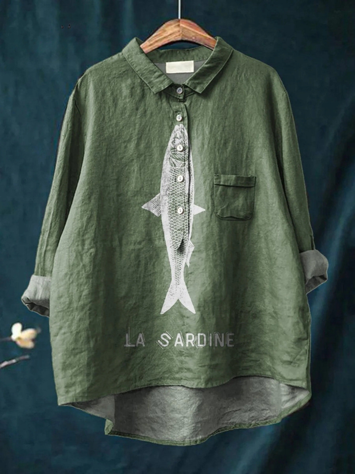 Rose | Casual Blouse Featuring Sardine Design