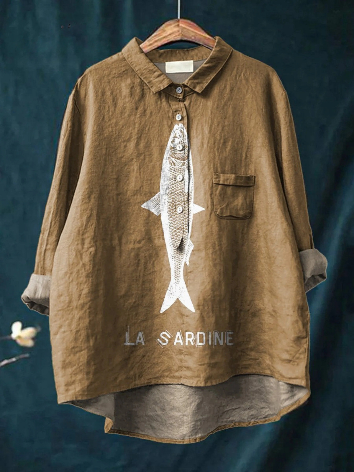 Rose | Casual Blouse Featuring Sardine Design