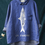 Rose | Casual Blouse Featuring Sardine Design