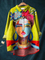 Martha | Casual Blouse Featuring Frida Portrait in Oil Print