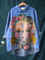 Martha | Casual Blouse Featuring Frida Portrait in Oil Print