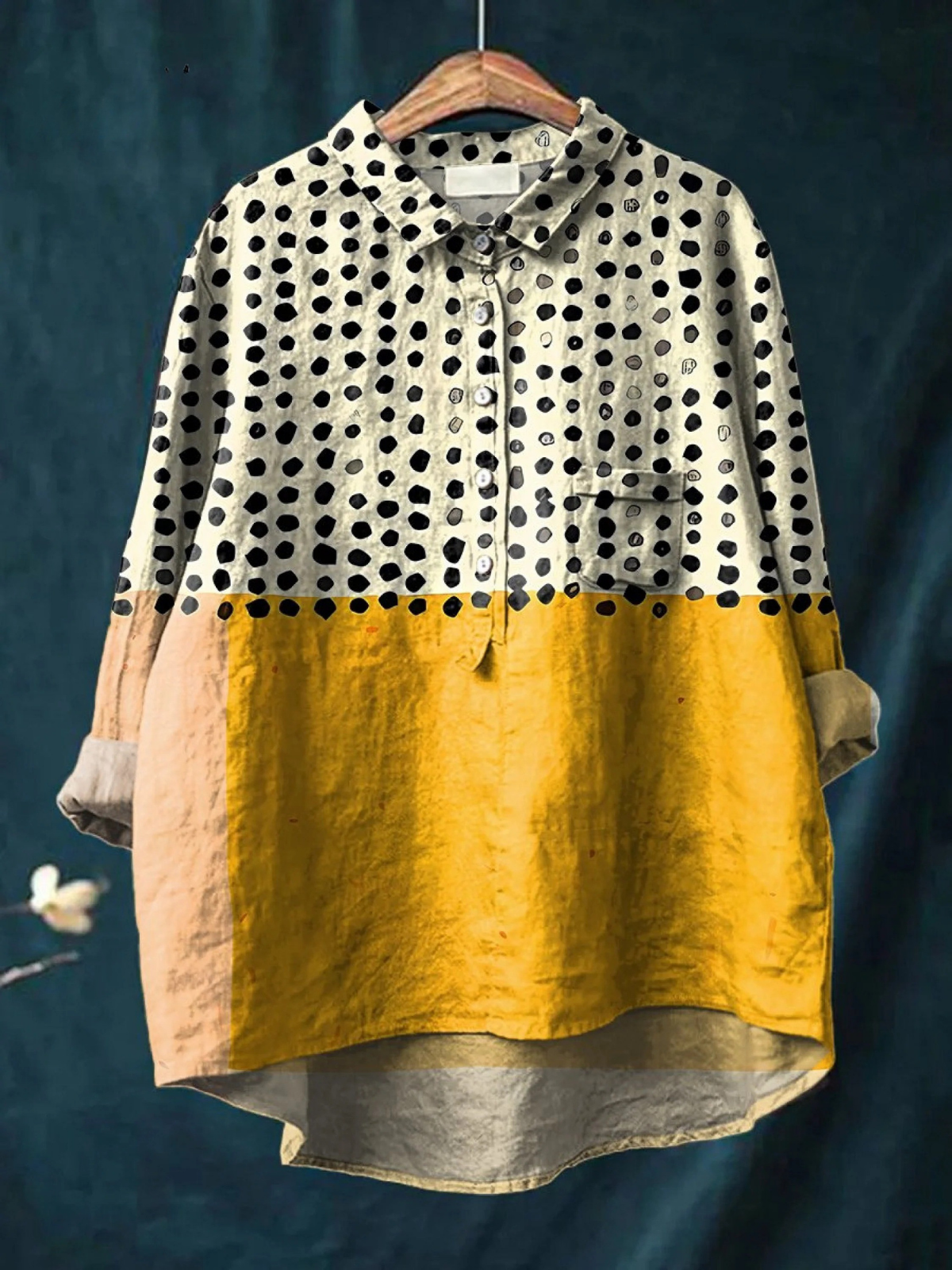 Martha | Women's Casual Blouse featuring Polka Dot Design