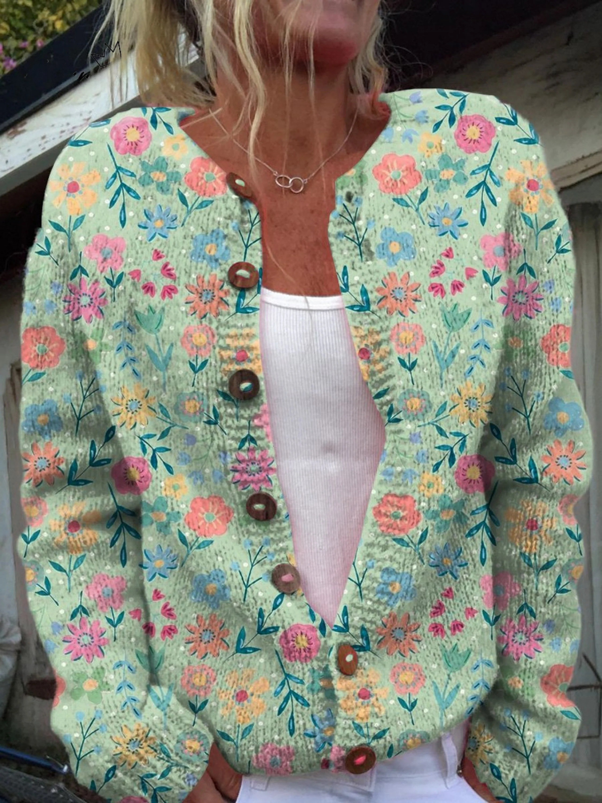 Violet | Floral Autumn Cardigan