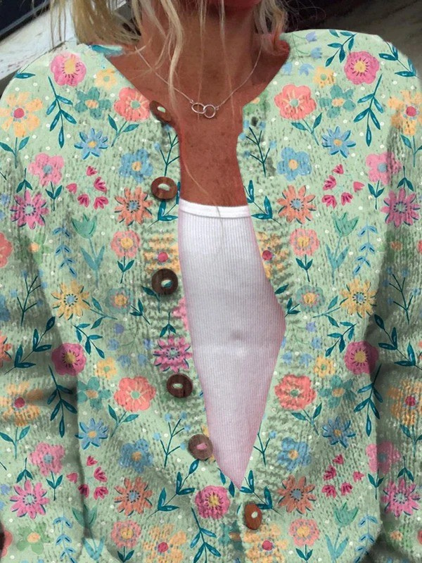 Violet | Floral Autumn Cardigan