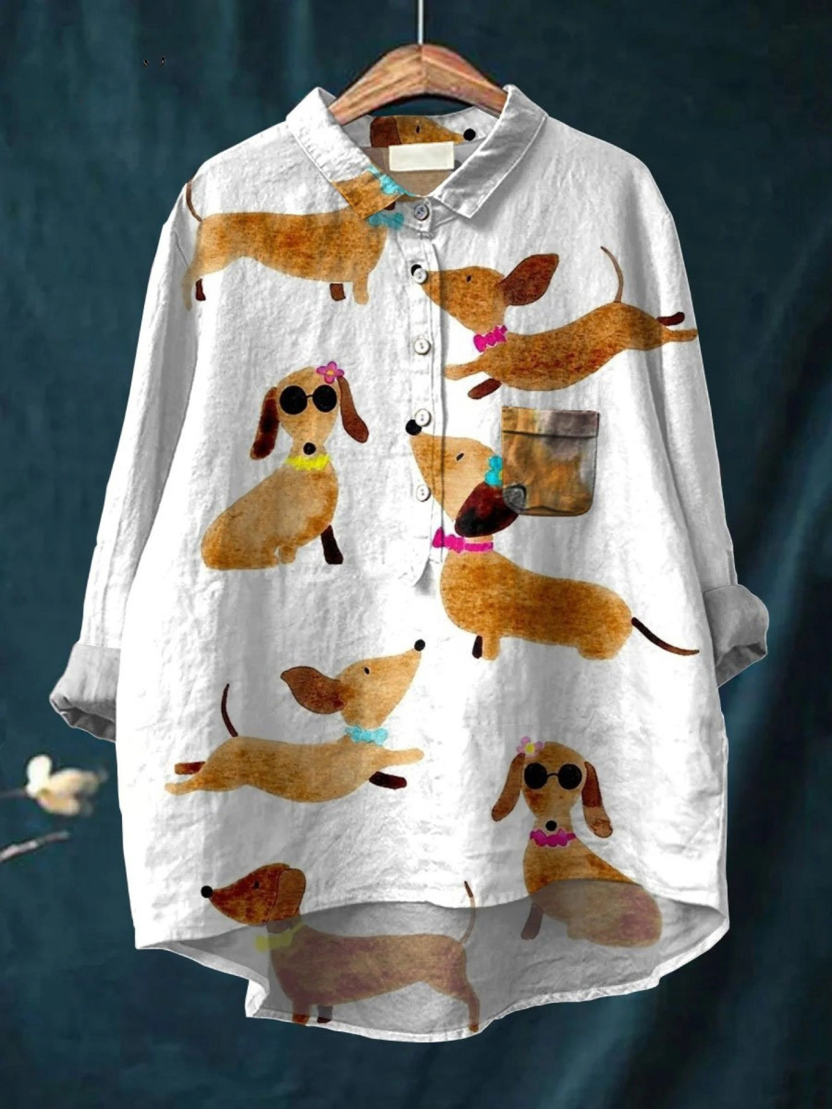 Lotte | Dog Art Casual Blouse