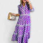 Sophia | Midi Dress with Chain Pattern
