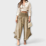 Jaya - Loose Linen Trousers with Stylish Creases