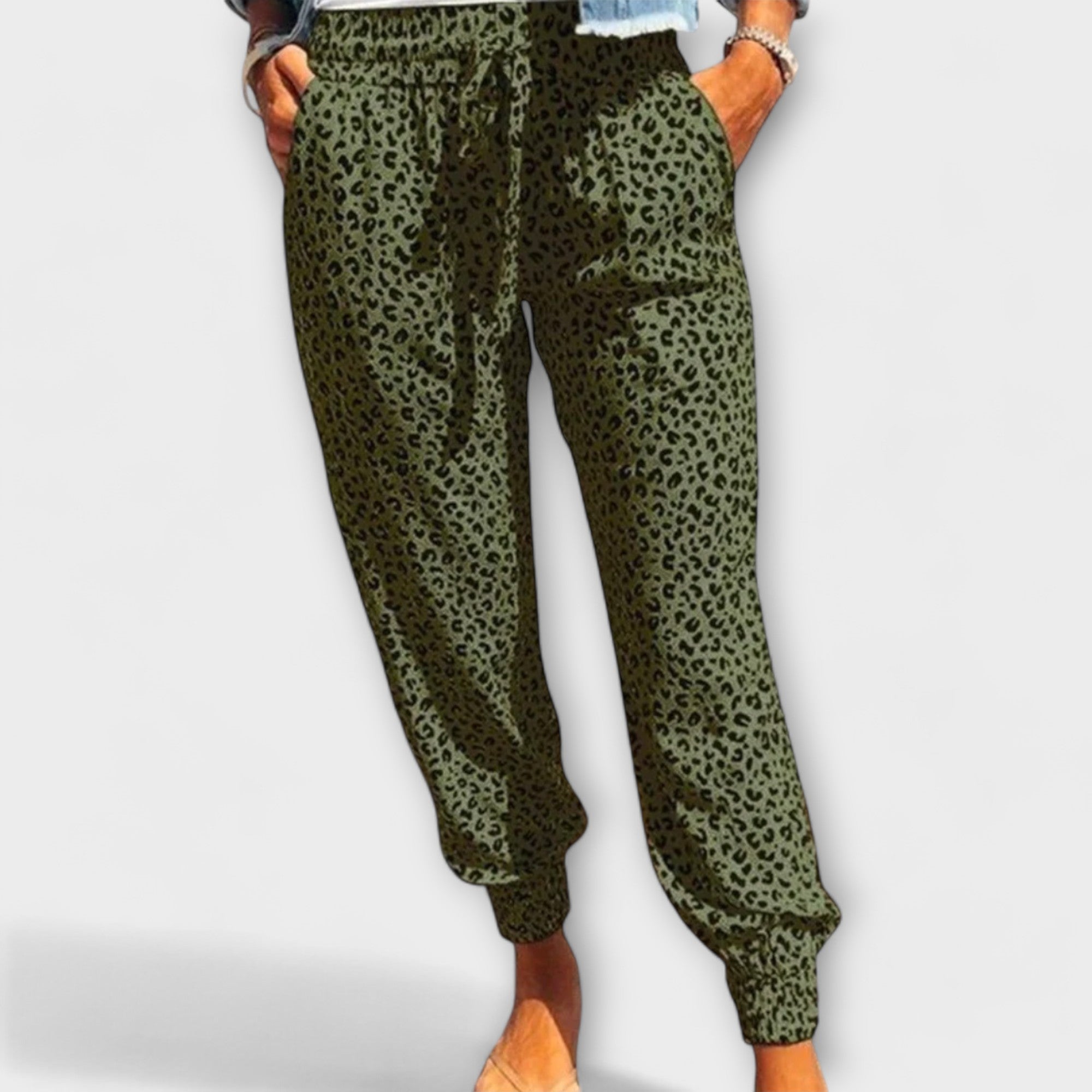Feli - Wide-Leg Leopard Print Trousers