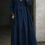 Sophie - Peter Pan Collar Denim Dress