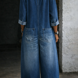 Elsie - Long-Sleeve Off-the-Shoulder Jumpsuit