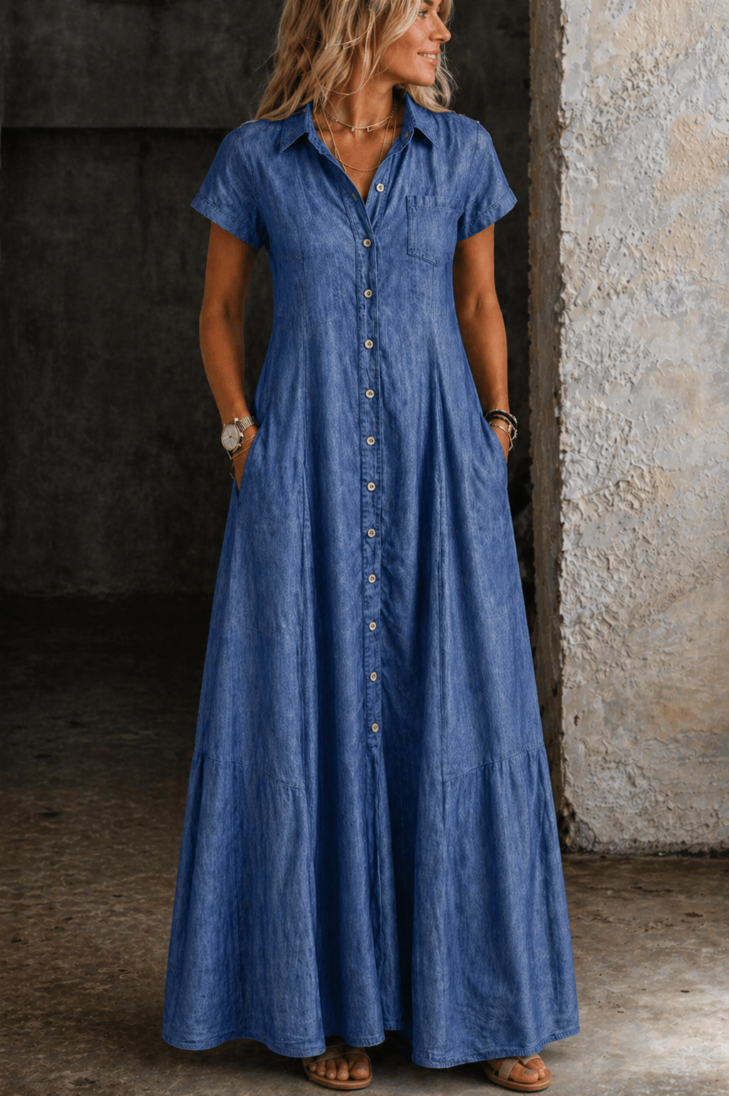 Ruby - Long Denim Dress