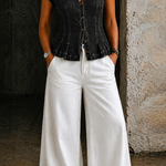 Isobel - V-Neck Denim Top