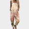 Comfortable Printed Dungarees, Beige